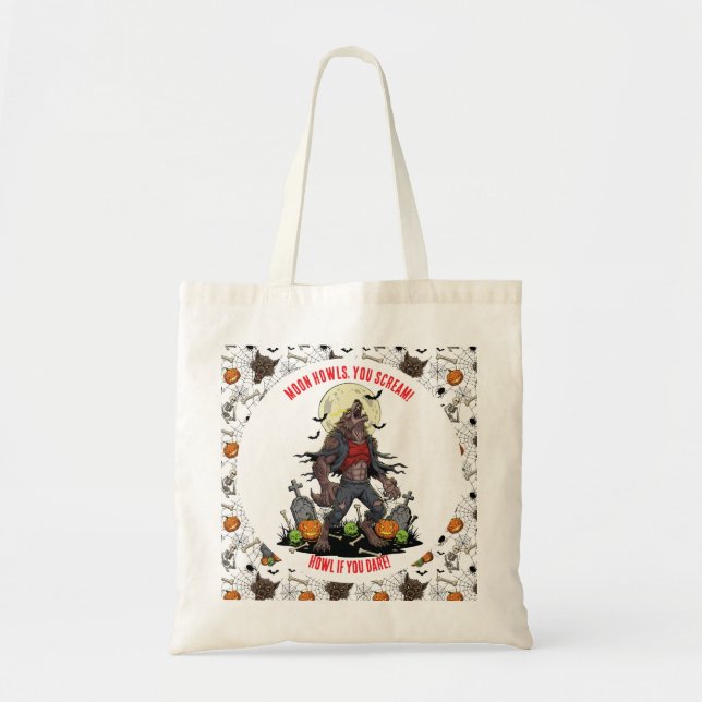 🐺 Werewolf Halloween Tote 🎃 💀 Tragetasche (Vorne)
