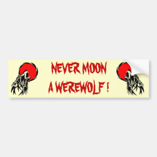 Werewolf-Mond Autoaufkleber