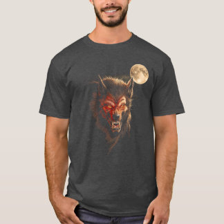Werewolf Moon Horror Howl Wolf Halloween Creature  T-Shirt