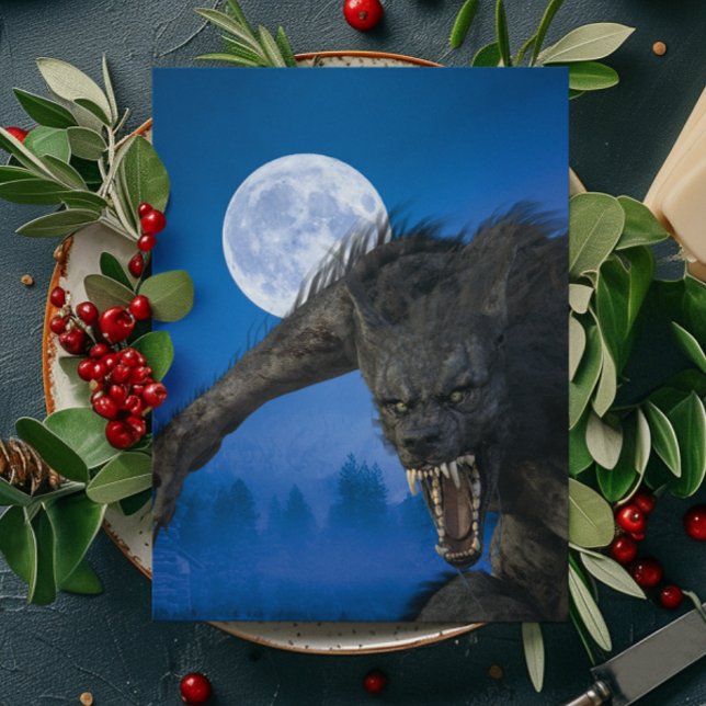 Werewolf Moon Lycanthrope halloween Postkarte (Von Creator hochgeladen)