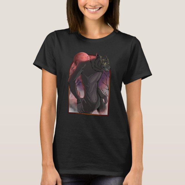 Werewolf Mythical Creature Wolfman Cryptid Folklor T-Shirt (Vorderseite)