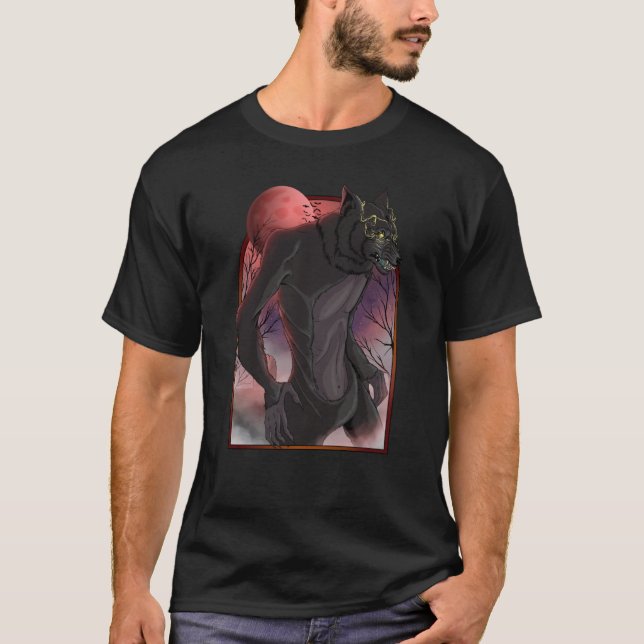 Werewolf Mythical Creature Wolfman Cryptid Folklor T-Shirt (Vorderseite)