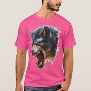Werewolf Mythical Motif Fantasy Illustration Werew T-Shirt