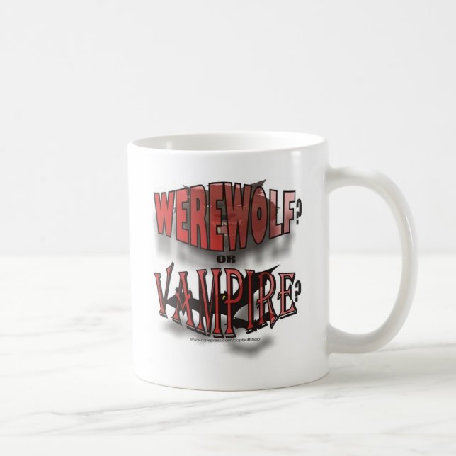 WEREWOLF ODER VAMPIR KAFFEETASSE (Rechts)