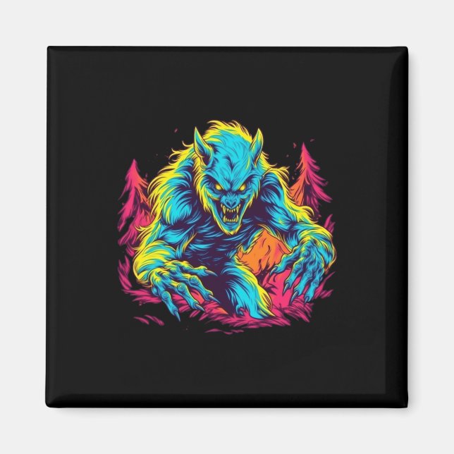 Werewolf Pranks - Lunar Mischief zu Halloween Magnet (Vorne)