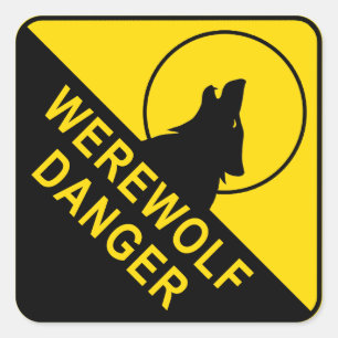Werewolf Quadratischer Aufkleber