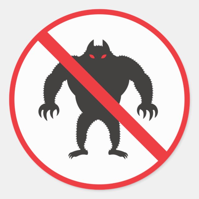 Werewolf Runder Aufkleber (Vorderseite)