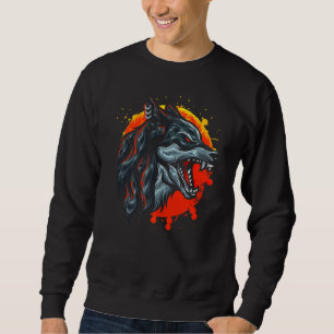 Werewolf Sonnenuntergang für Wölffans Sweatshirt