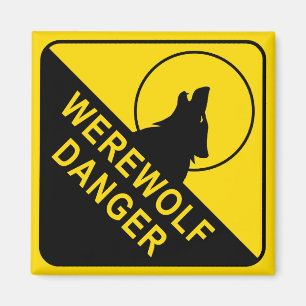 Werewolf Square Magnet
