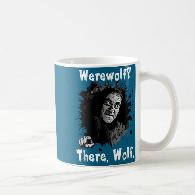 Werewolf_ There, Wolf. Funny Abby Normal Retro Com Kaffeetasse (Rechts)