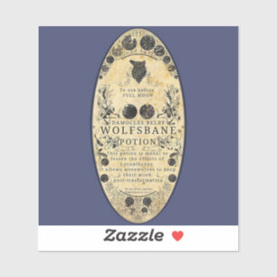 Werewolf-Tränenlabel wolfsbane Aufkleber