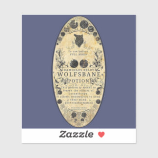 Werewolf-Tränenlabel wolfsbane Aufkleber