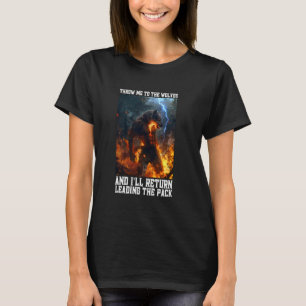 Werewolf wirft mich zu den Wölfen am Rande Alpha W T-Shirt