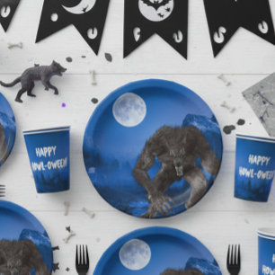 Werewolf Wolf Halloween Full Moon Party Pappteller
