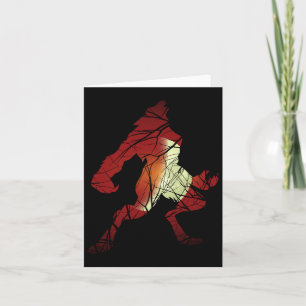 Werewolf Wolf Moon Werewolf Silhouette Halloween C Karte