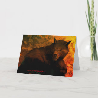 Werewolffehlschlag Gruß-Karten Karte
