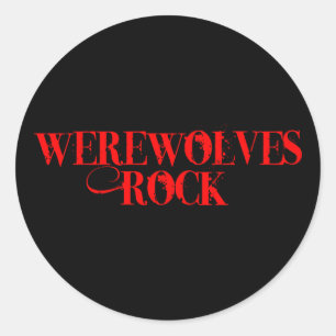 Werewolves Rock Runder Aufkleber