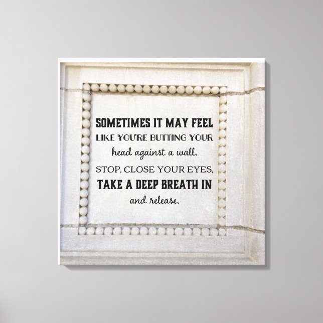 Werfen Sie einen tiefen Leinwand-Druck Leinwanddruck (Vorderseite)