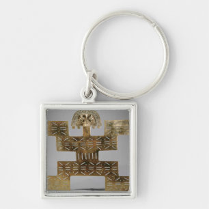 Werfen Sie Tumbaga Brust, von Huaca Del Dragon Schlüsselanhänger