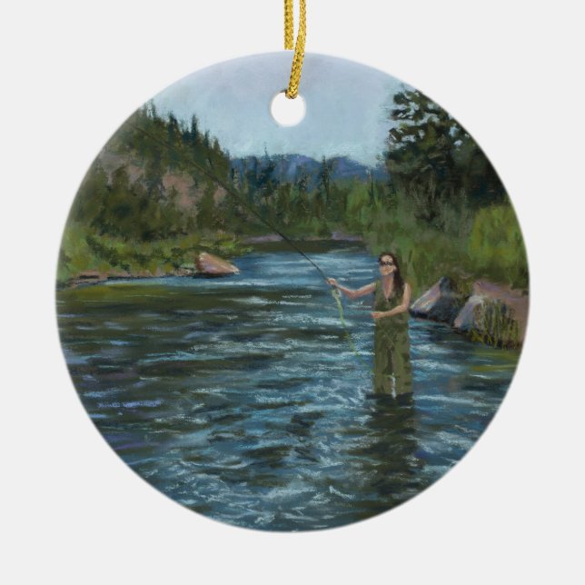 Werfender Anruf Keramikornament (Vorne)