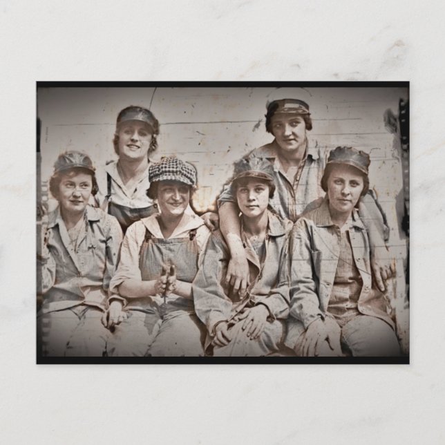 Werftarbeiter der Gruppe in Wharf Postkarte (Vorderseite)