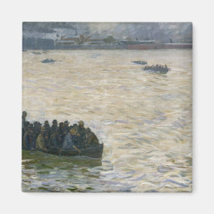 Werftarbeiter, die Zuhause auf der Elbe zurückgebe Magnet