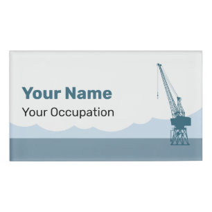 Werftkran Namenschild