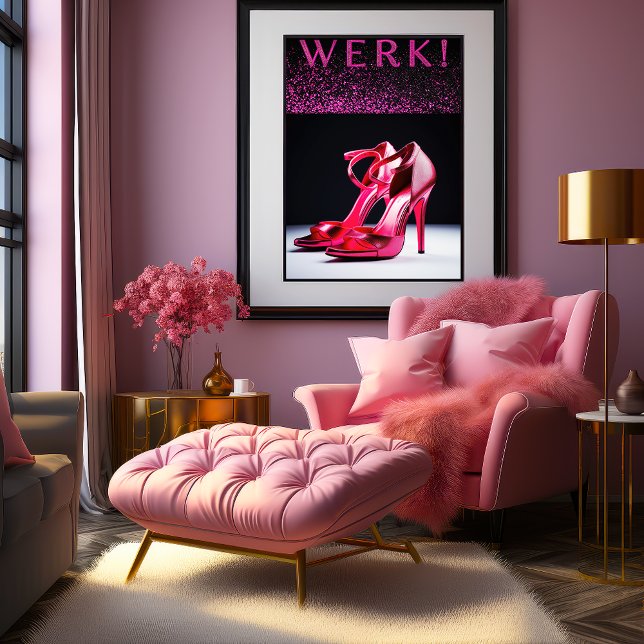 "WERK!" Feministische Kunst Statement Poster (Von Creator hochgeladen)