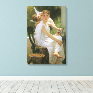 Werk unterbrochen von Bouguereau, Angel Portrait Leinwanddruck