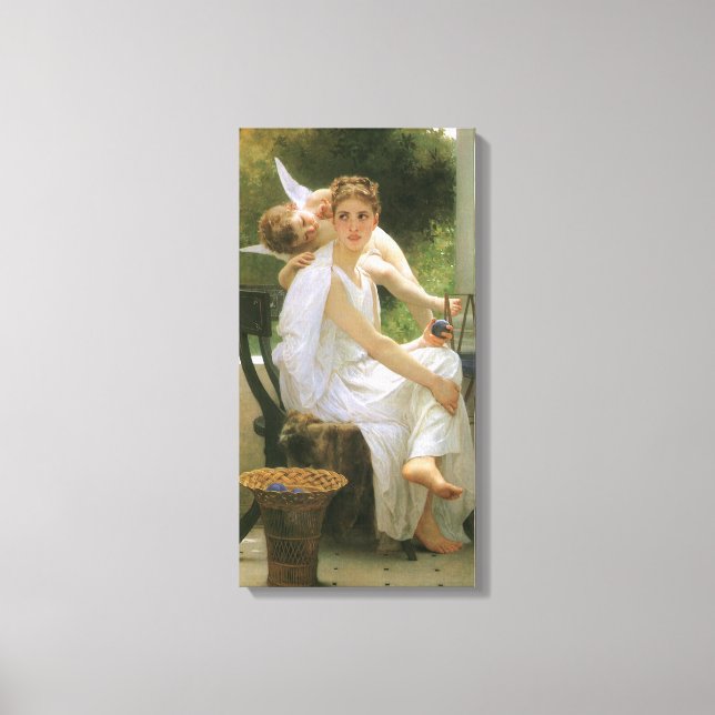 Werk unterbrochen von Bouguereau, Angel Portrait Leinwanddruck (Front)