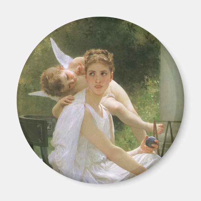 Werk unterbrochen von Bouguereau, Angel Portrait Magnet (Vorne)