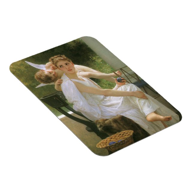 Werk unterbrochen von Bouguereau, Angel Portrait Magnet (Rechte Seite)