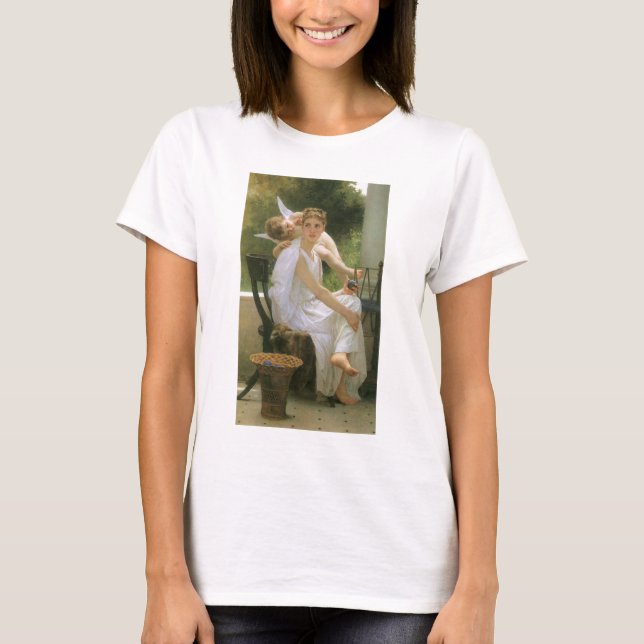 Werk unterbrochen von Bouguereau, Angel Portrait T-Shirt (Vorderseite)