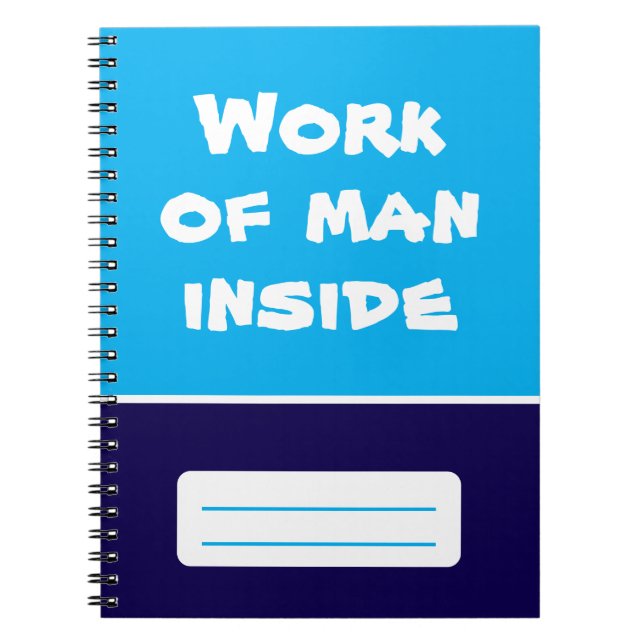 Werk von Man Inside Spiral Notebook Notizblock (Vorderseite)