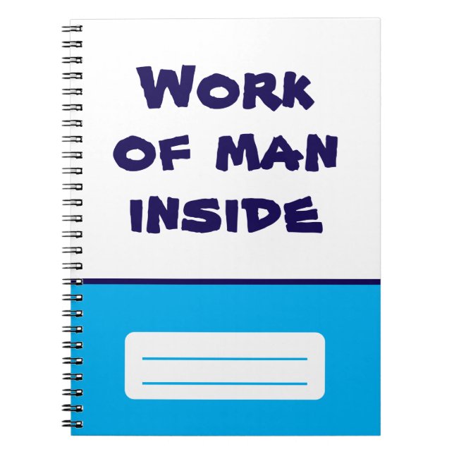 Werk von Man Inside Spiral Notebook Notizblock (Vorderseite)