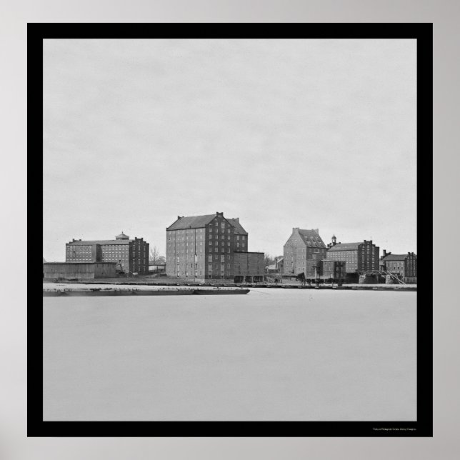 Werke am James River in Richmond, VA 1865 Poster (Vorne)