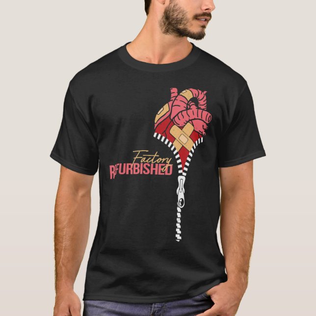 Werksanierte Herz-Operation Überlebender Krieger T-Shirt (Vorderseite)