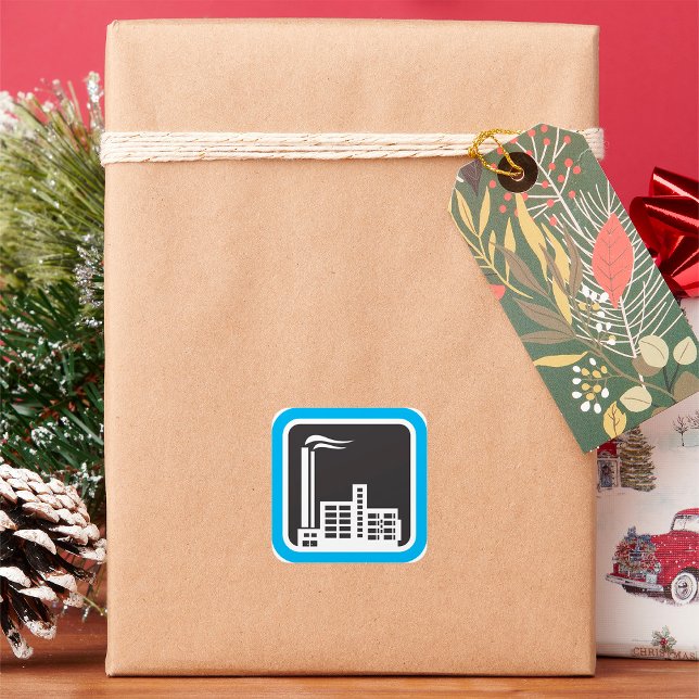 Werkskleber Quadratischer Aufkleber (Von Creator hochgeladen)