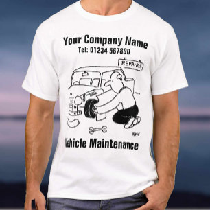 Werkstatt Fahrzeug Auto Wartung Mechaniker T-Shirt