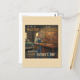 Werkstatt für den Vatertag Postkarte