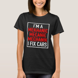 Werkstatt für humorvolle Auto-Mechanik T-Shirt