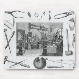 Werkstatt und Hauptwerkzeuge von Schmuck, 1810 Mousepad