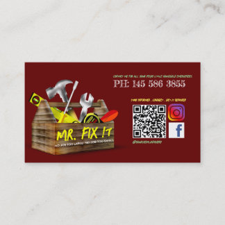 Werkstattservice für alte Holzwerkzeuge Handyman-V Visitenkarte