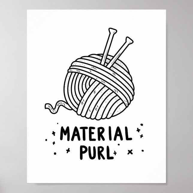 Werkstoff-Strickpuppe Poster (Vorne)