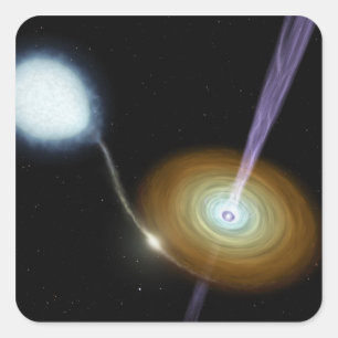Werkstoffstrahlen Quadratischer Aufkleber