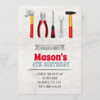 Werkzeug-Geburtstagseinladung Einladung