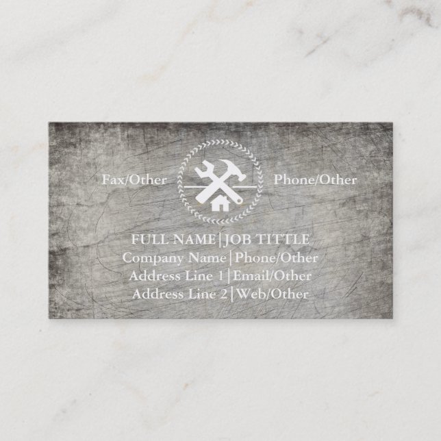 Werkzeuge für beruflich-Builder-Tischlerwerkzeuge Visitenkarte (Vorderseite)