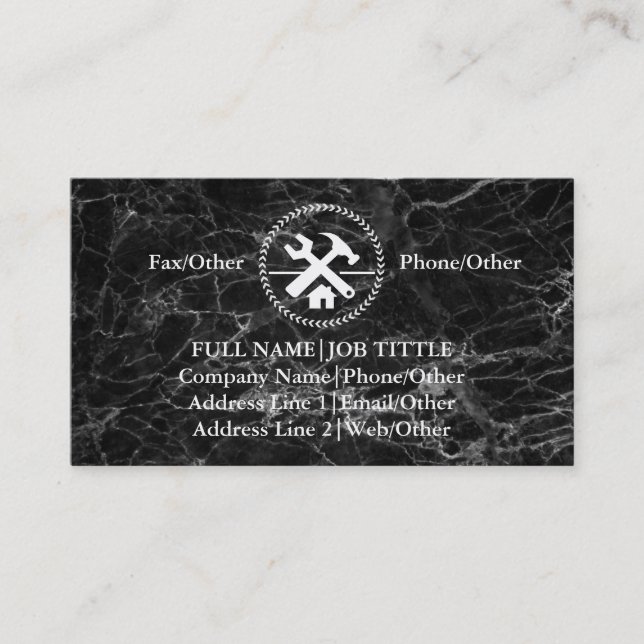 Werkzeuge für beruflich-Builder-Tischlerwerkzeuge Visitenkarte (Vorderseite)