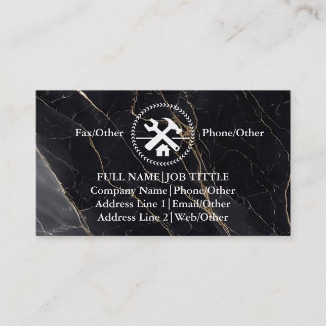 Werkzeuge für beruflich-Builder-Tischlerwerkzeuge Visitenkarte (Vorderseite)