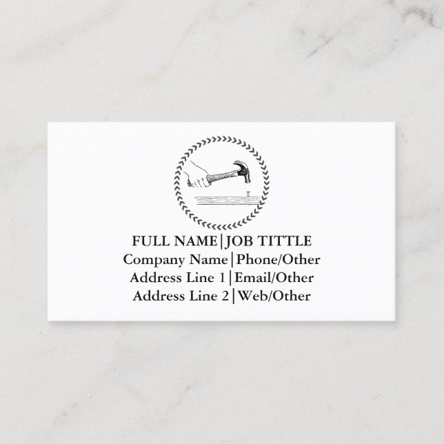 Werkzeuge für beruflich-Builder-Tischlerwerkzeuge Visitenkarte (Vorderseite)